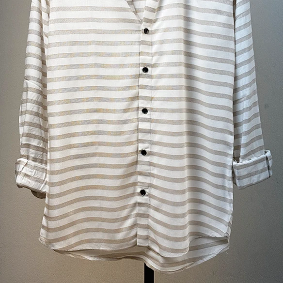 Subtle Striped Button-Down Shirt