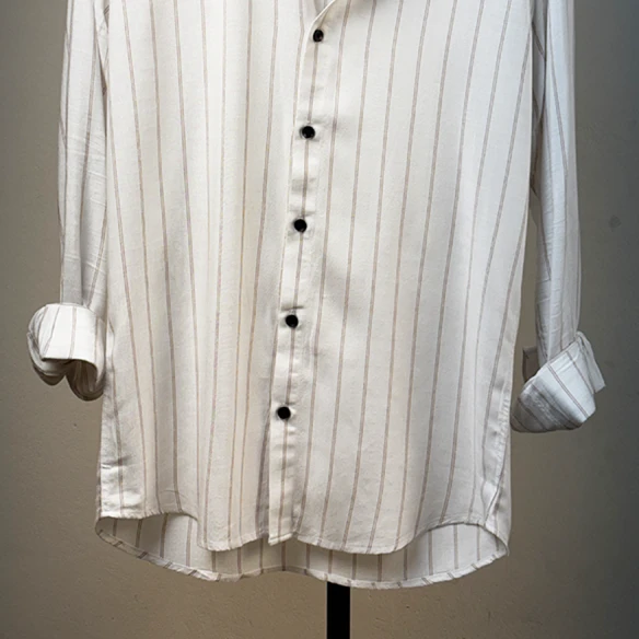 Men's Pin Striped Casual Button Down Shirt