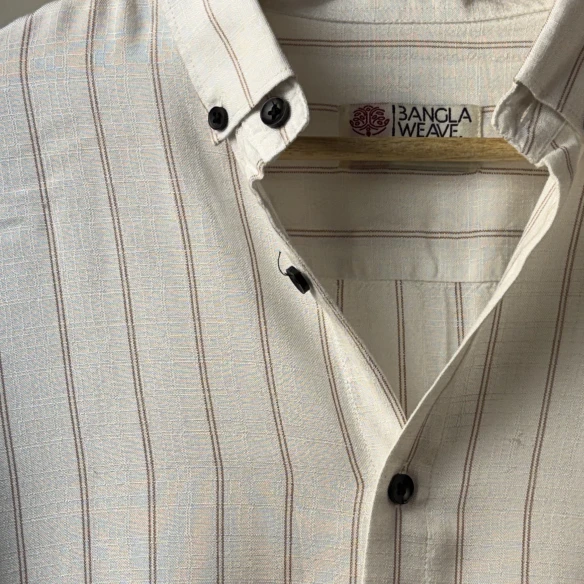 Men's Pin Striped Casual Button Down Shirt