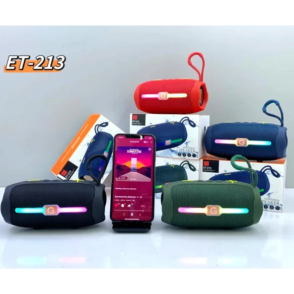 ET-213 Portable Wireless Bluetooth Speaker with RGB LED Light