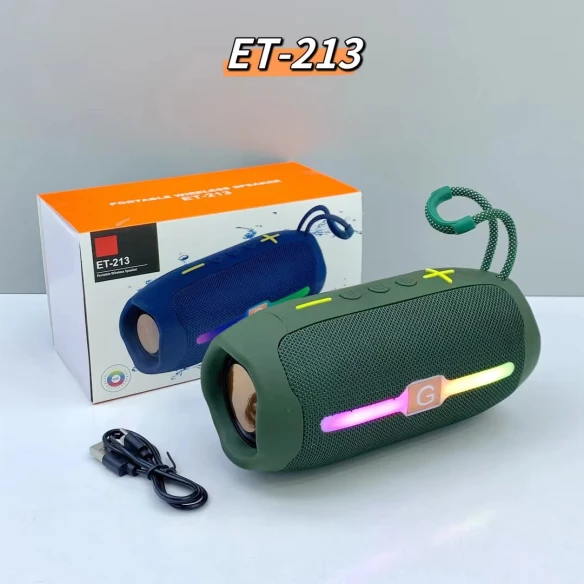 ET-213 Portable Wireless Bluetooth Speaker with RGB LED Light