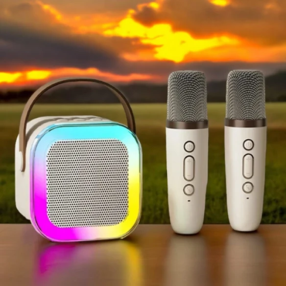 K12 Bluetooth Speaker with Wireless Karaoke Microphone