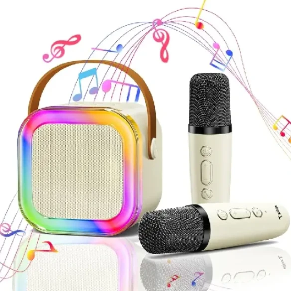 K12 Bluetooth Speaker with Wireless Karaoke Microphone