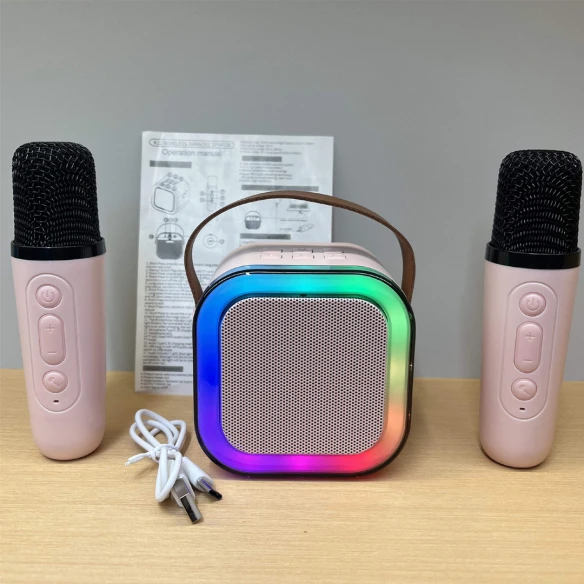 K12 Bluetooth Speaker with Wireless Karaoke Microphone
